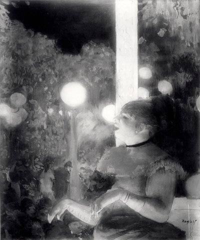 Het Café Concert, of Het Lied van de Hond, 1875-77 door Edgar Degas